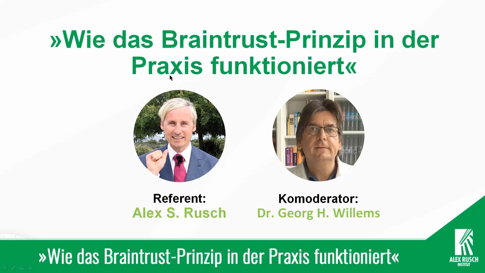 Kurz-Webinar »Wie das Braintrust-Prinzip in der Praxis funktioniert«